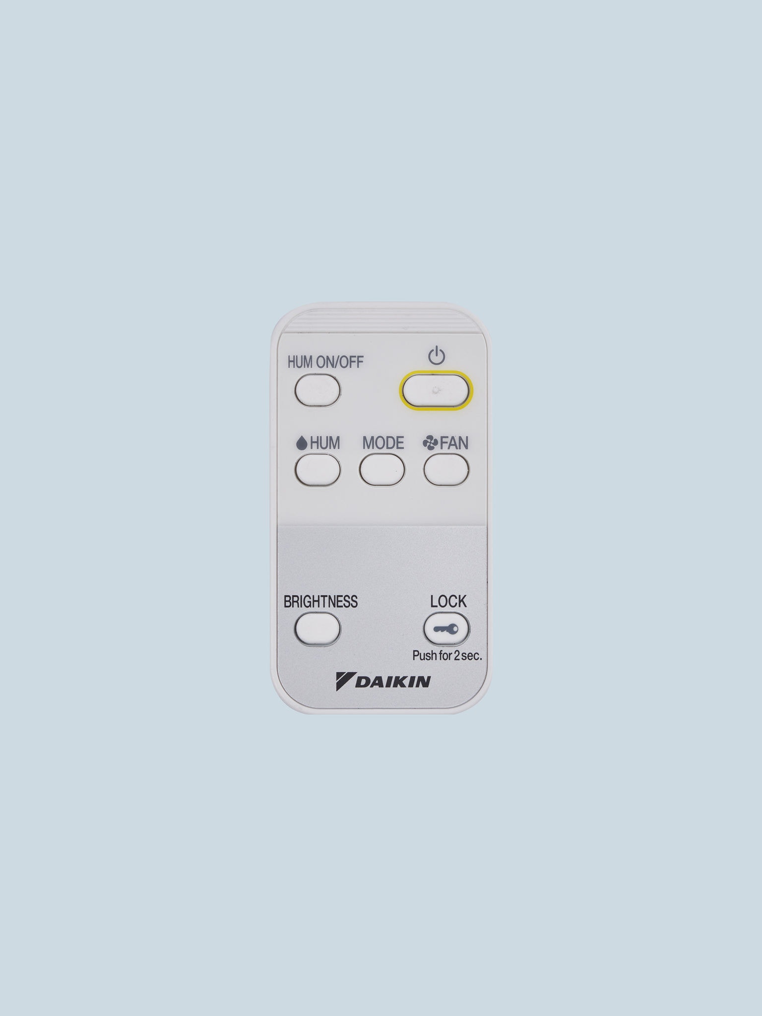 Packshot: Remote control of an MCK55W air purifier